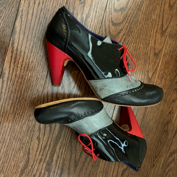 ALTURA SIE7E sz 7 High End Mexican artisan leather high heel unique shoe-booties - Picture 2 of 12